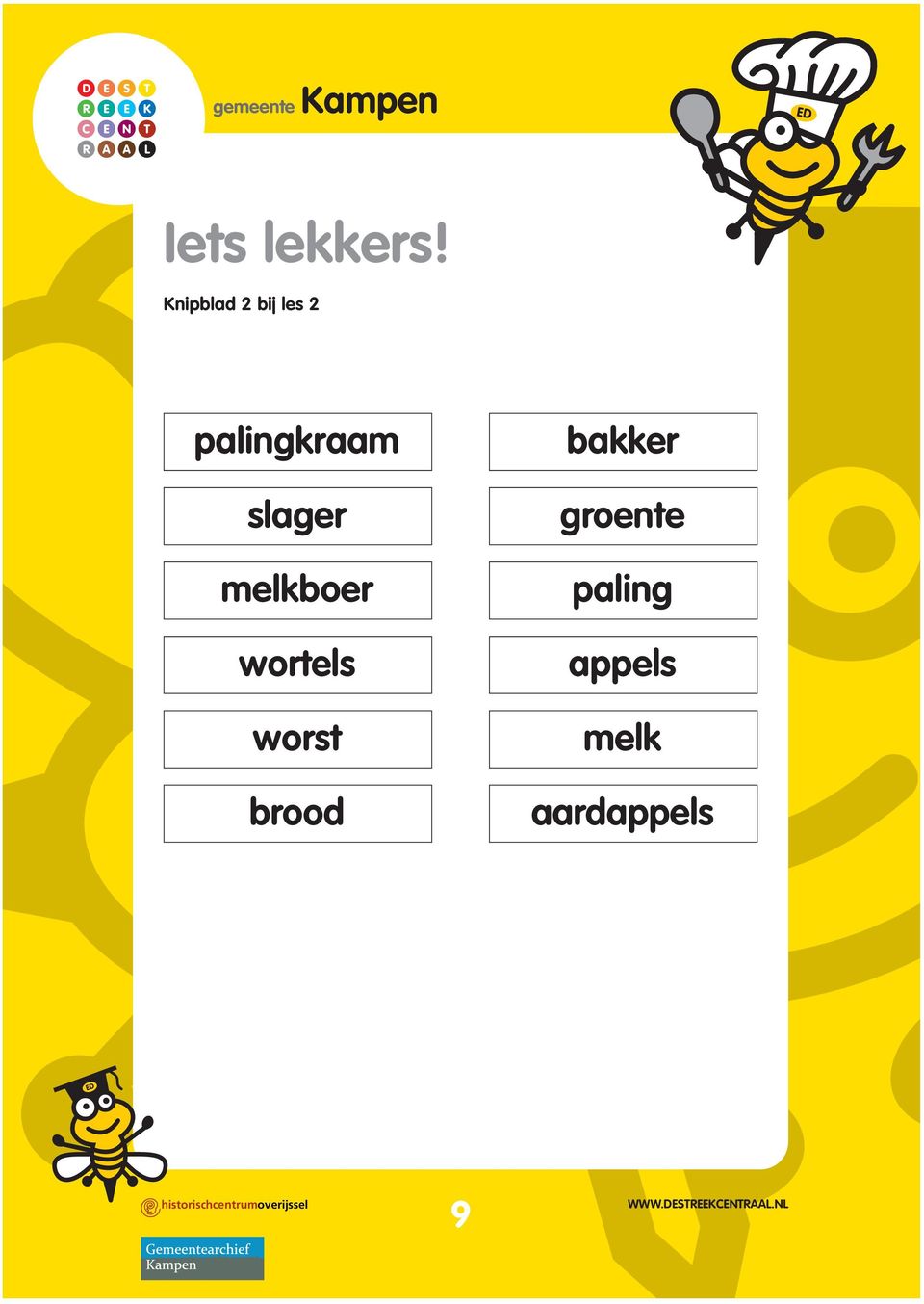 worst brood bakker groente paling