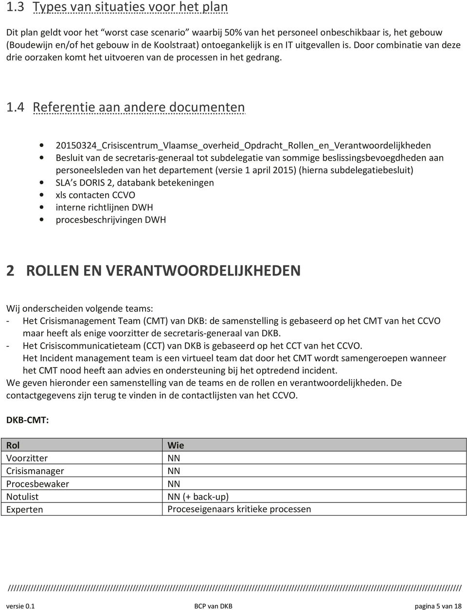 4 Referentie aan andere documenten 20150324_Crisiscentrum_Vlaamse_overheid_Opdracht_Rollen_en_Verantwoordelijkheden Besluit van de secretaris-generaal tot subdelegatie van sommige