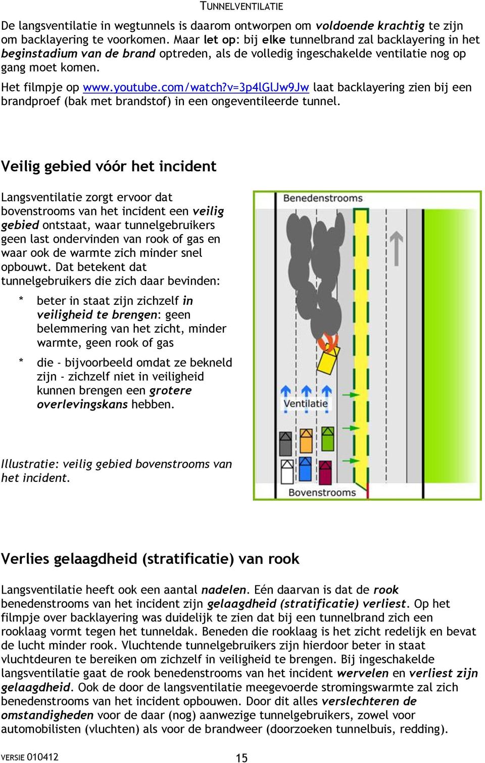 v=3p4lgljw9jw laat backlayering zien bij een brandproef (bak met brandstof) in een ongeventileerde tunnel.