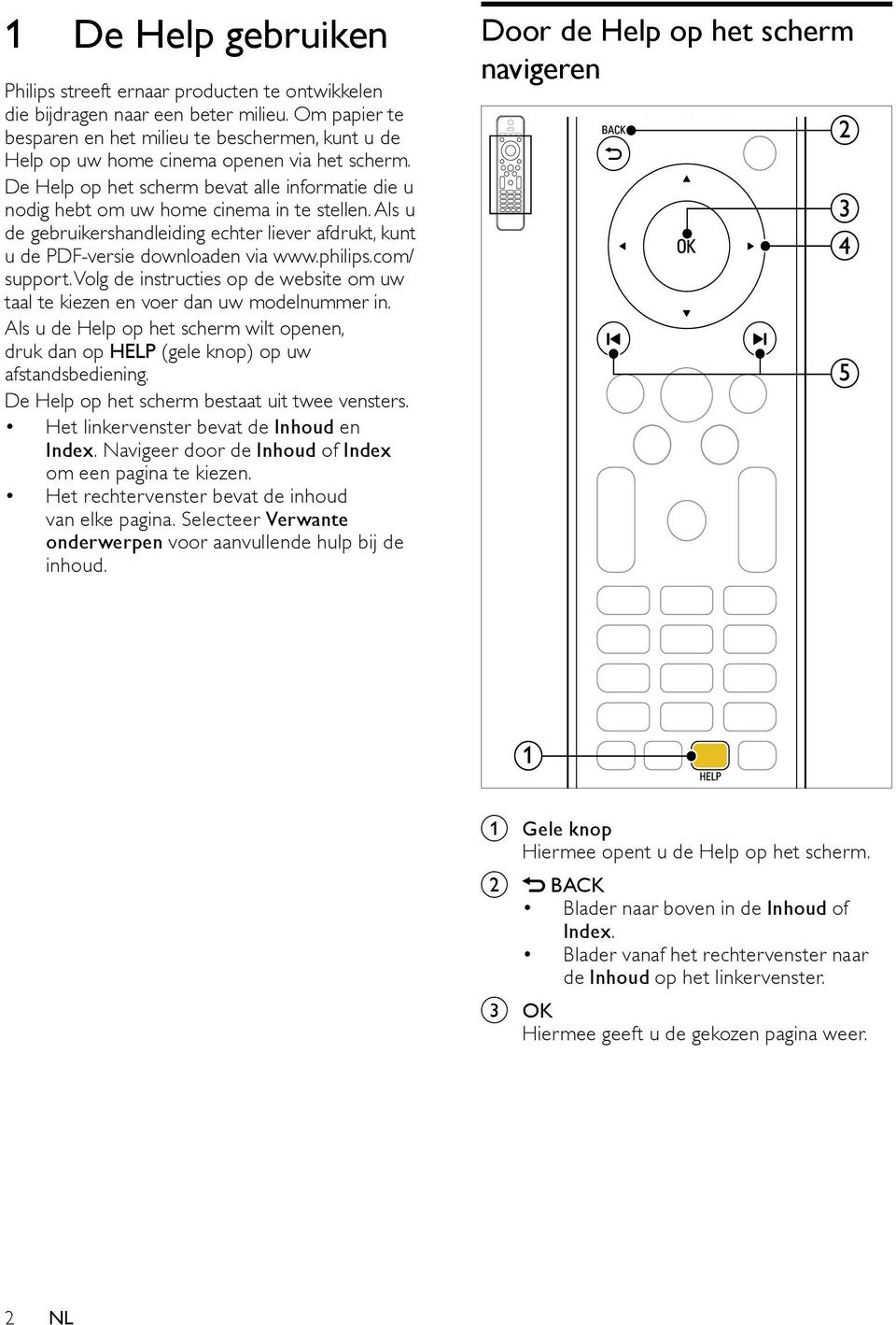 Als u de gebruikershandleiding echter liever afdrukt, kunt u de PDF-versie downloaden via www.philips.com/ support.