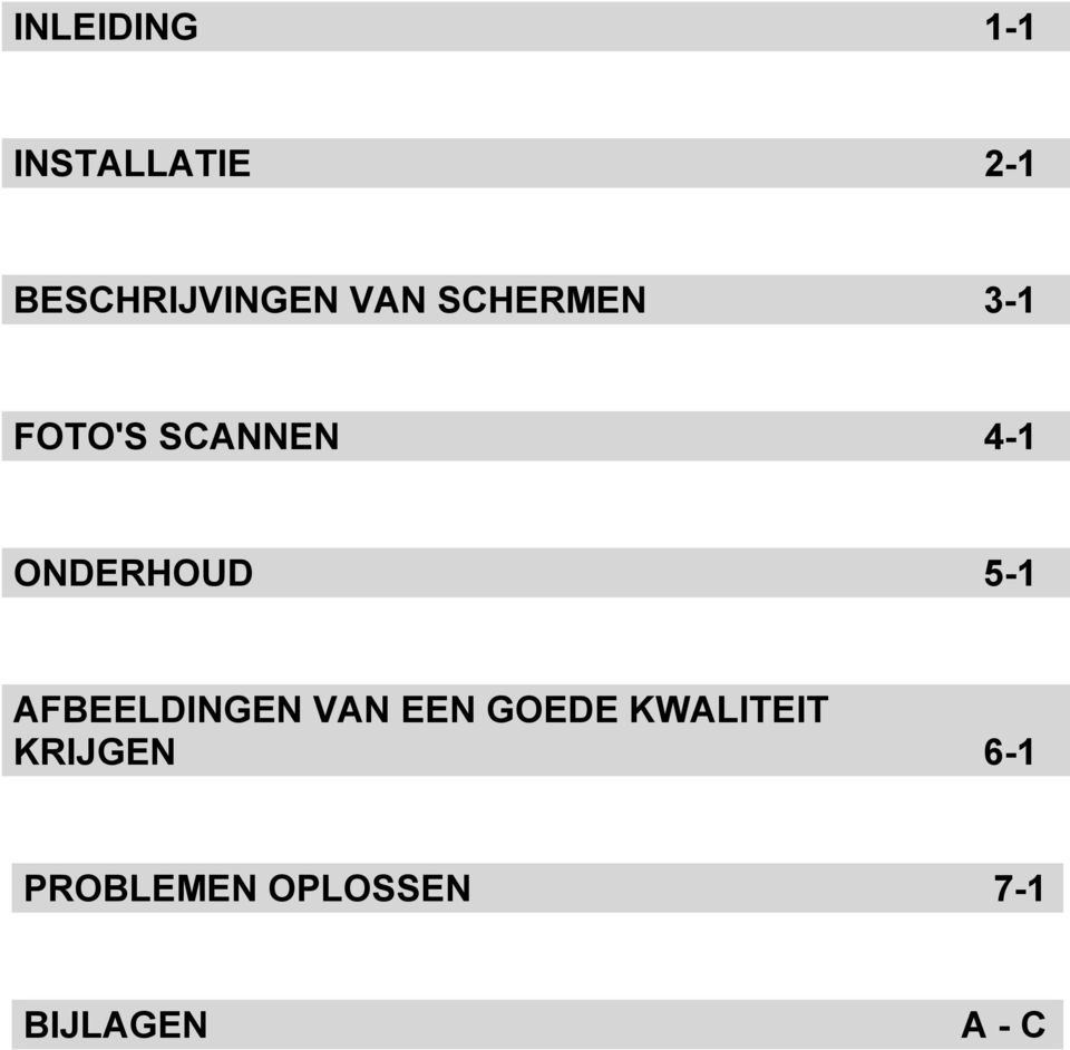 5-1 AFBEELDINGEN VAN EEN GOEDE KWALITEIT