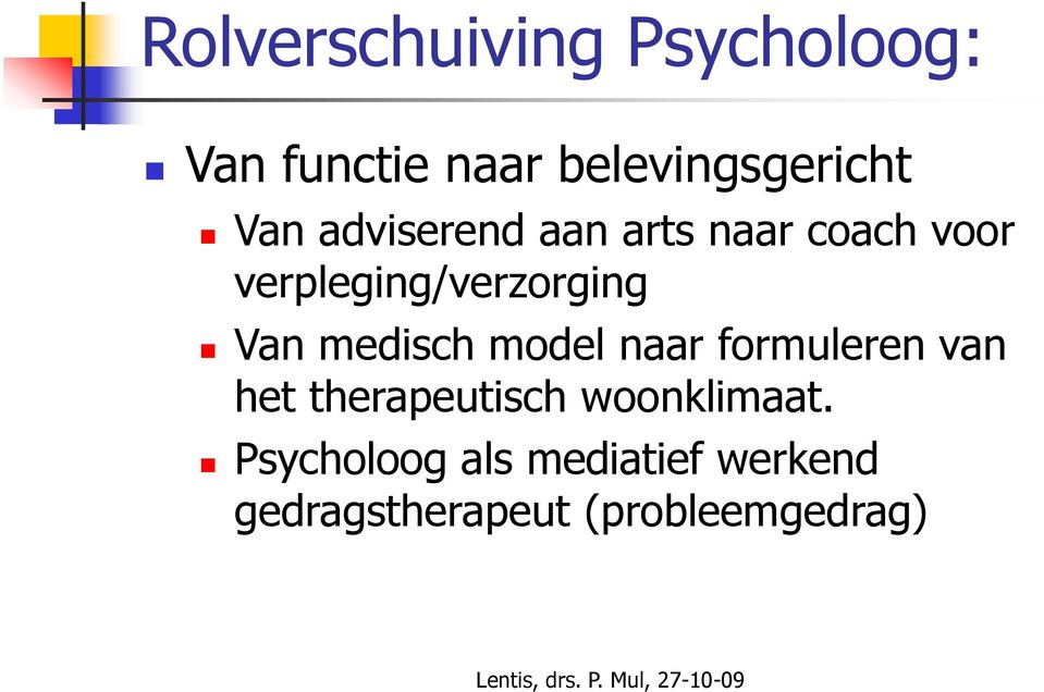 Van medisch model naar formuleren van het therapeutisch