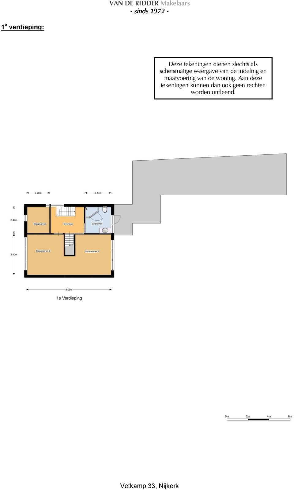 indeling en maatvoering van de woning.