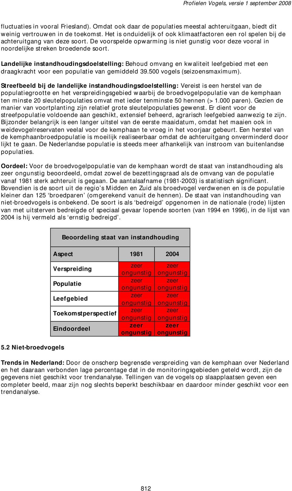 Landelijke instandhoudingsdoelstelling: Behoud omvang en kwaliteit leefgebied met een draagkracht voor een populatie van gemiddeld 39.500 vogels (seizoensmaximum).