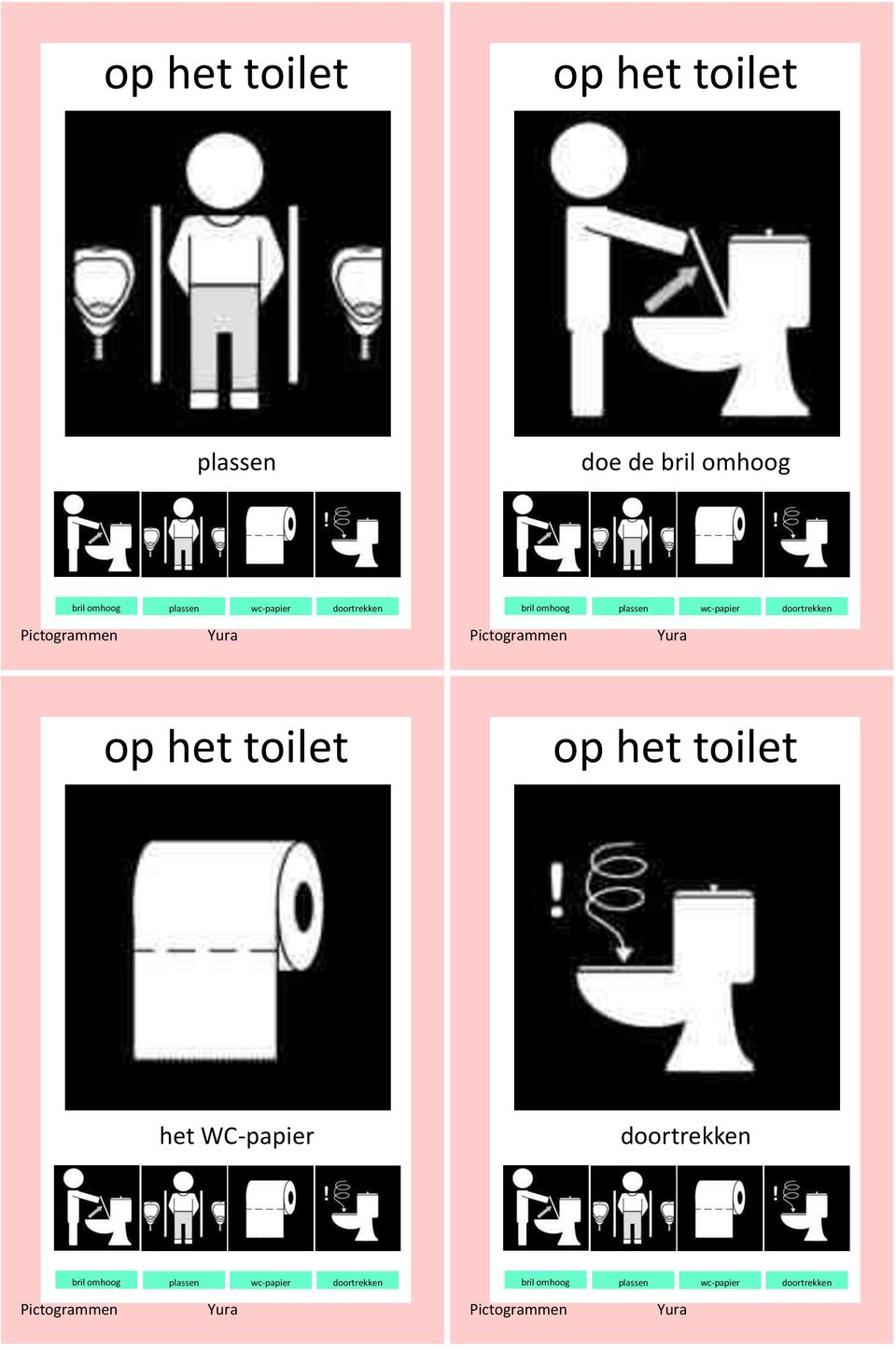 doortrekken op het toilet op het toilet het WC-papier doortrekken