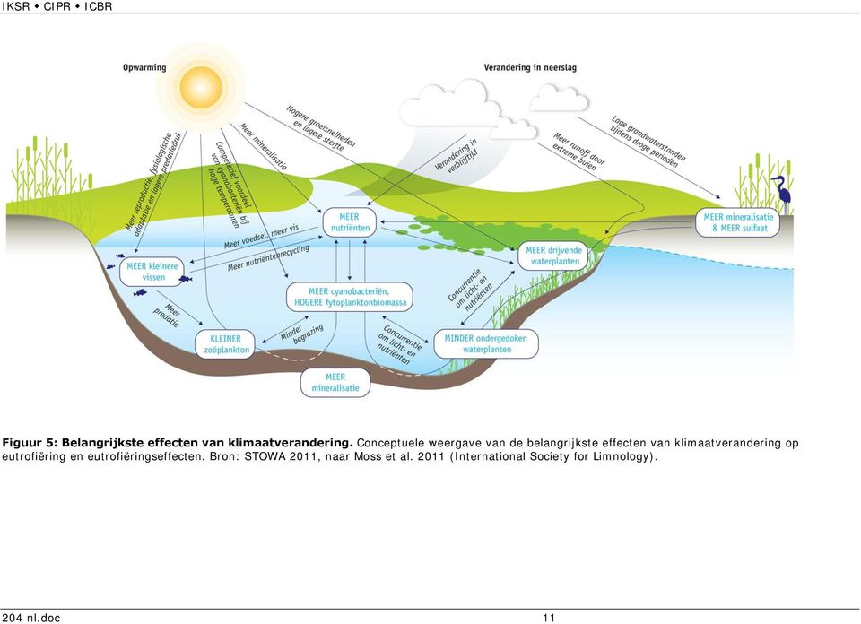 klimaatverandering op eutrofiëring en eutrofiëringseffecten.