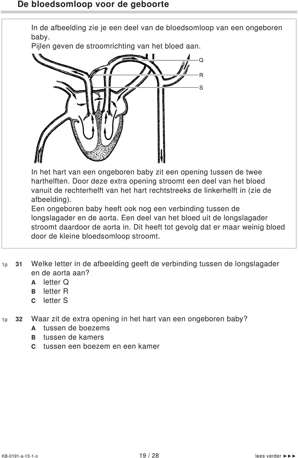 Door deze extra opening stroomt een deel van het bloed vanuit de rechterhelft van het hart rechtstreeks de linkerhelft in (zie de afbeelding).