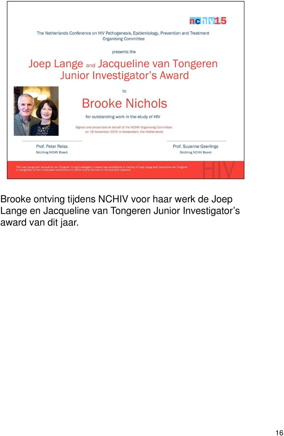 Jacqueline van Tongeren Junior