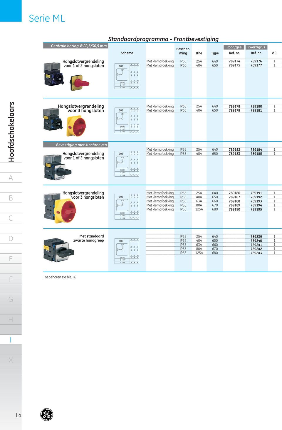 angslotvergrendeling voor of 2 hangsloten L L P65 P65 P55 P55 25 40 25 40 78978 78979 78982 78983 78980 7898 78984 78985 angslotvergrendeling voor 3 hangsloten L P55 P55