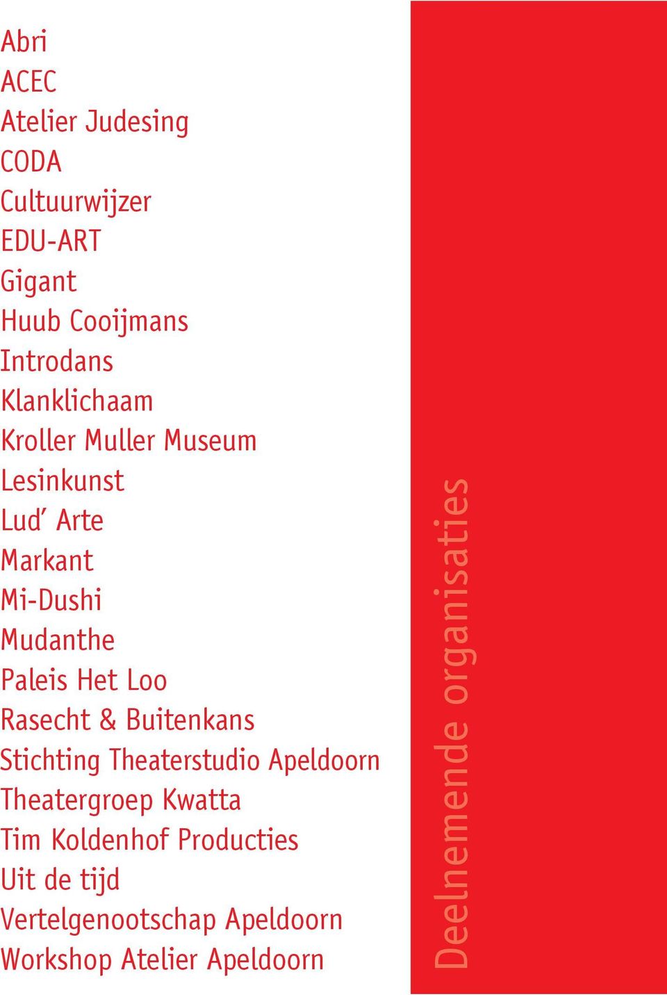Loo Rasecht & Buitenkans Stichting Theaterstudio Apeldoorn Theatergroep Kwatta Tim Koldenhof