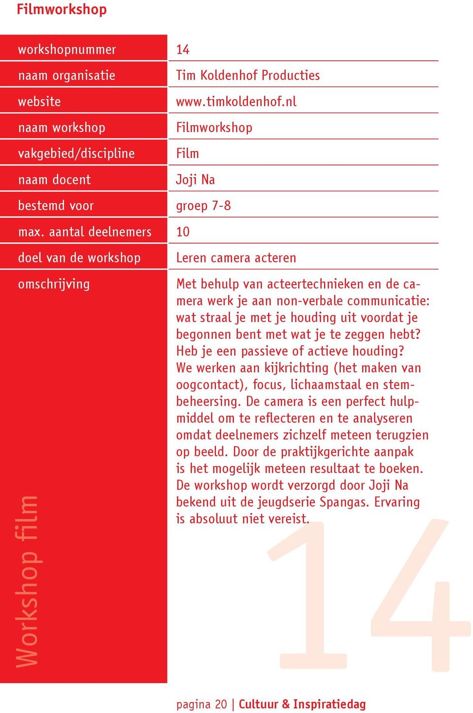 met wat je te zeggen hebt? Heb je een passieve of actieve houding? We werken aan kijkrichting (het maken van oogcontact), focus, lichaamstaal en stembeheersing.