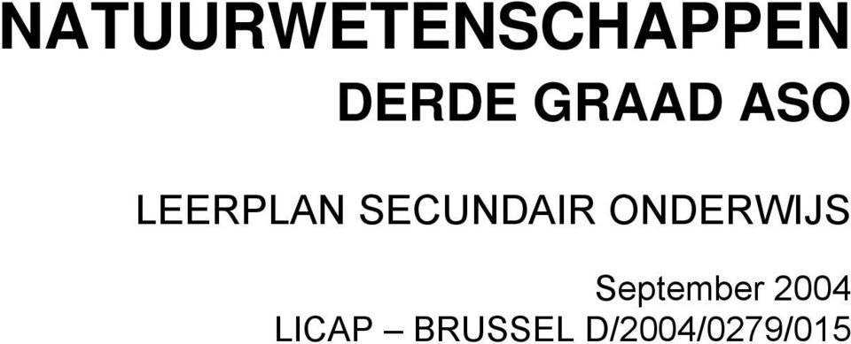 LEERPLAN SECUNDAIR