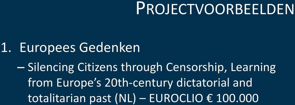 through Censorship, Learning from Europe s