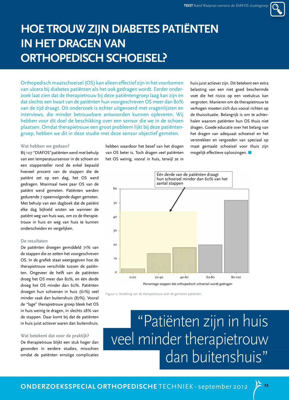 Eerder onderzoek laat zien dat de therapietrouw bij deze patiëntengroep laag kan zijn en dat slechts een kwart van de patiënten hun voorgeschreven OS meer dan 80% van de tijd draagt.