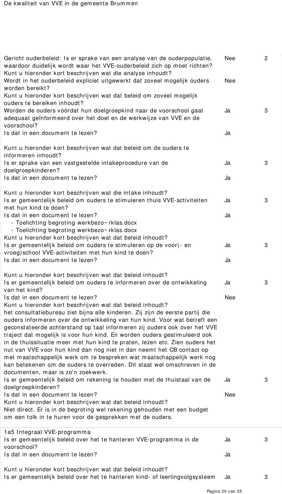 Kunt u hieronder kort beschrijven wat dat beleid om zoveel mogelijk ouders te bereiken inhoudt?