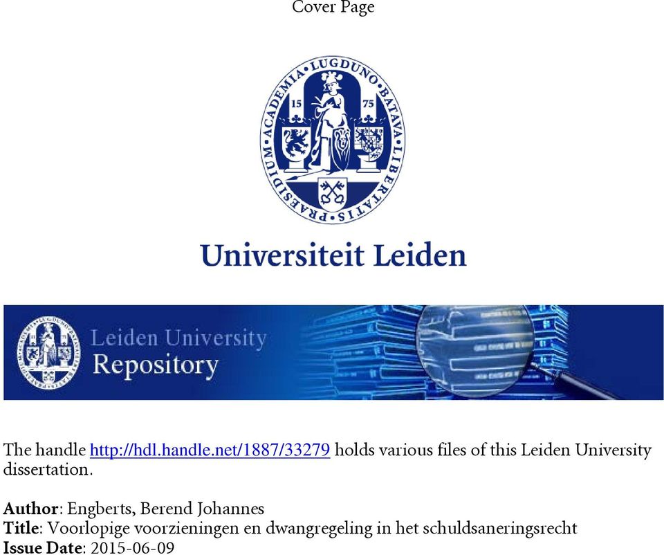 net/1887/33279 holds various files of this Leiden University