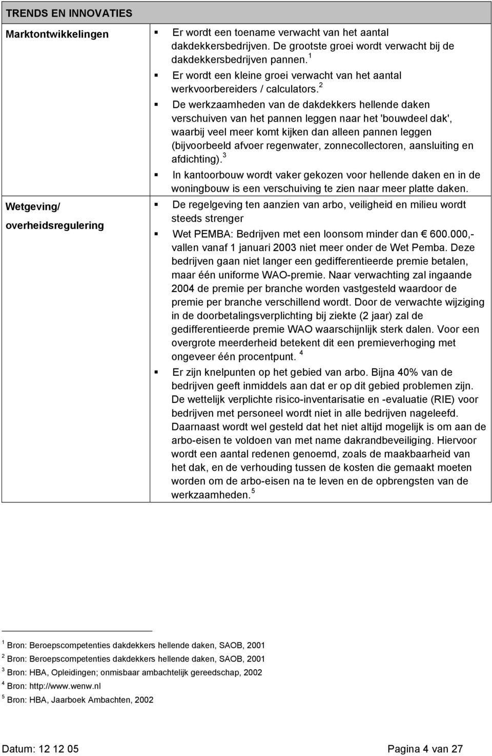 2 De werkzaamheden van de dakdekkers hellende daken verschuiven van het pannen leggen naar het 'bouwdeel dak', waarbij veel meer komt kijken dan alleen pannen leggen (bijvoorbeeld afvoer regenwater,