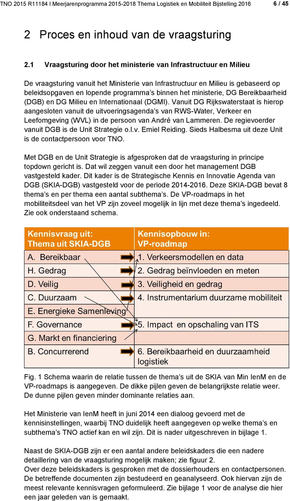 ministerie, DG Bereikbaarheid (DGB) en DG Milieu en Internationaal (DGMI).