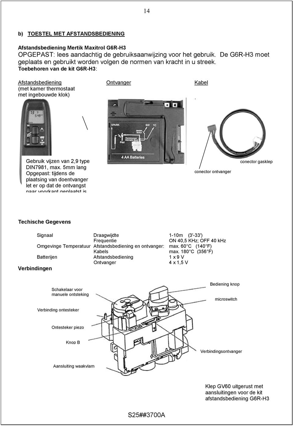 Gebruik vijzen van 2,9 type DIN7981, max. 5mm lang Opgepast: tijdens de plaatsing van doentvanger let er op dat de ontvangst naar voorkant geplaatst is.