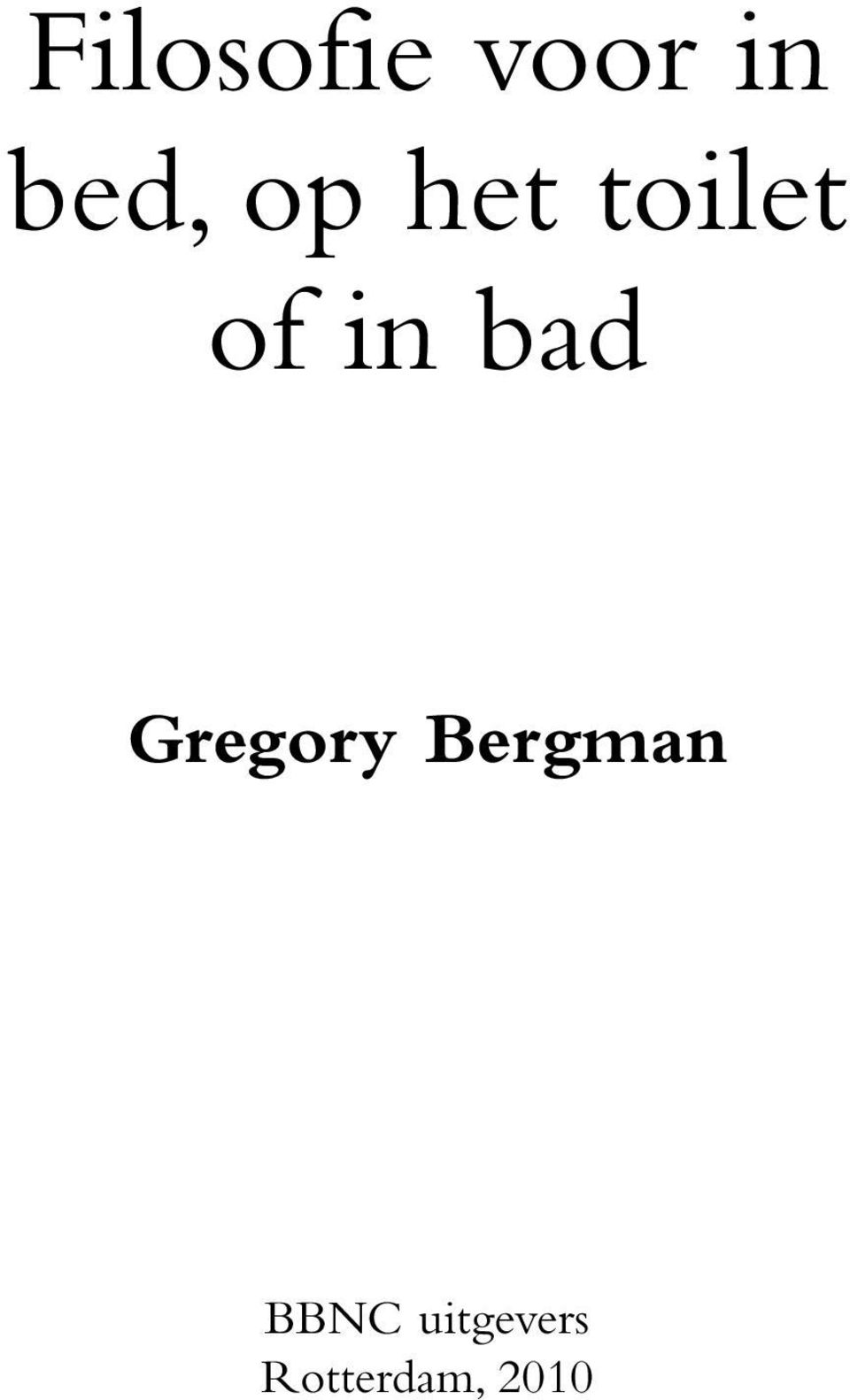 Gregory Bergman BBNC