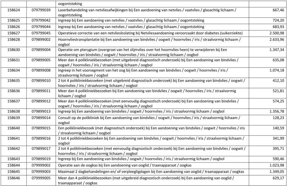 netvliesloslating bij Netvliesaandoening veroorzaakt door diabetes (suikerziekte) 2.