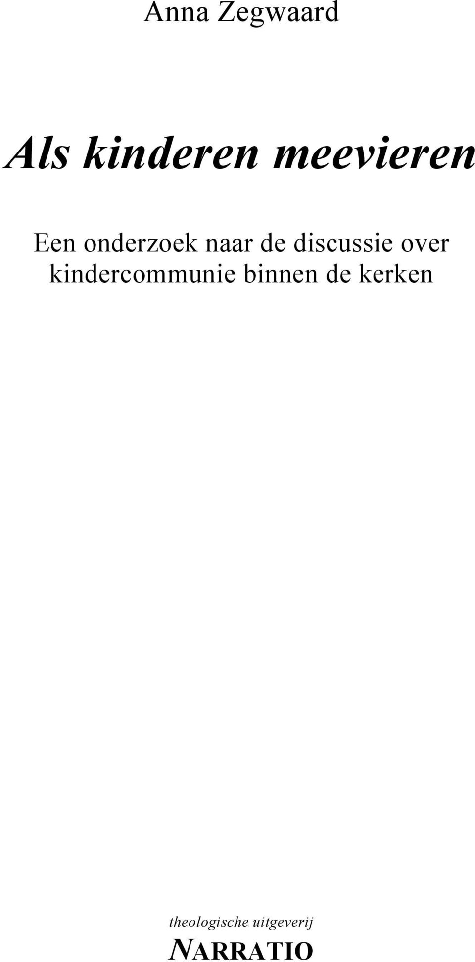 discussie over kindercommunie