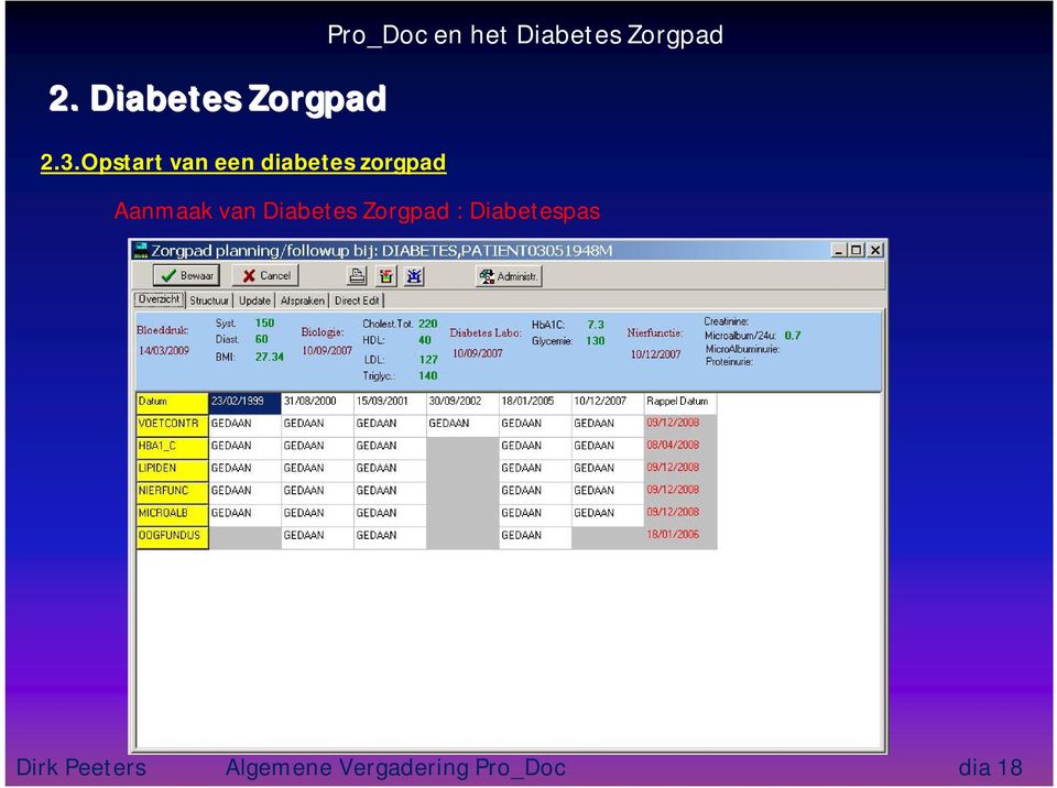 Zorgpad : Diabetespas Dirk