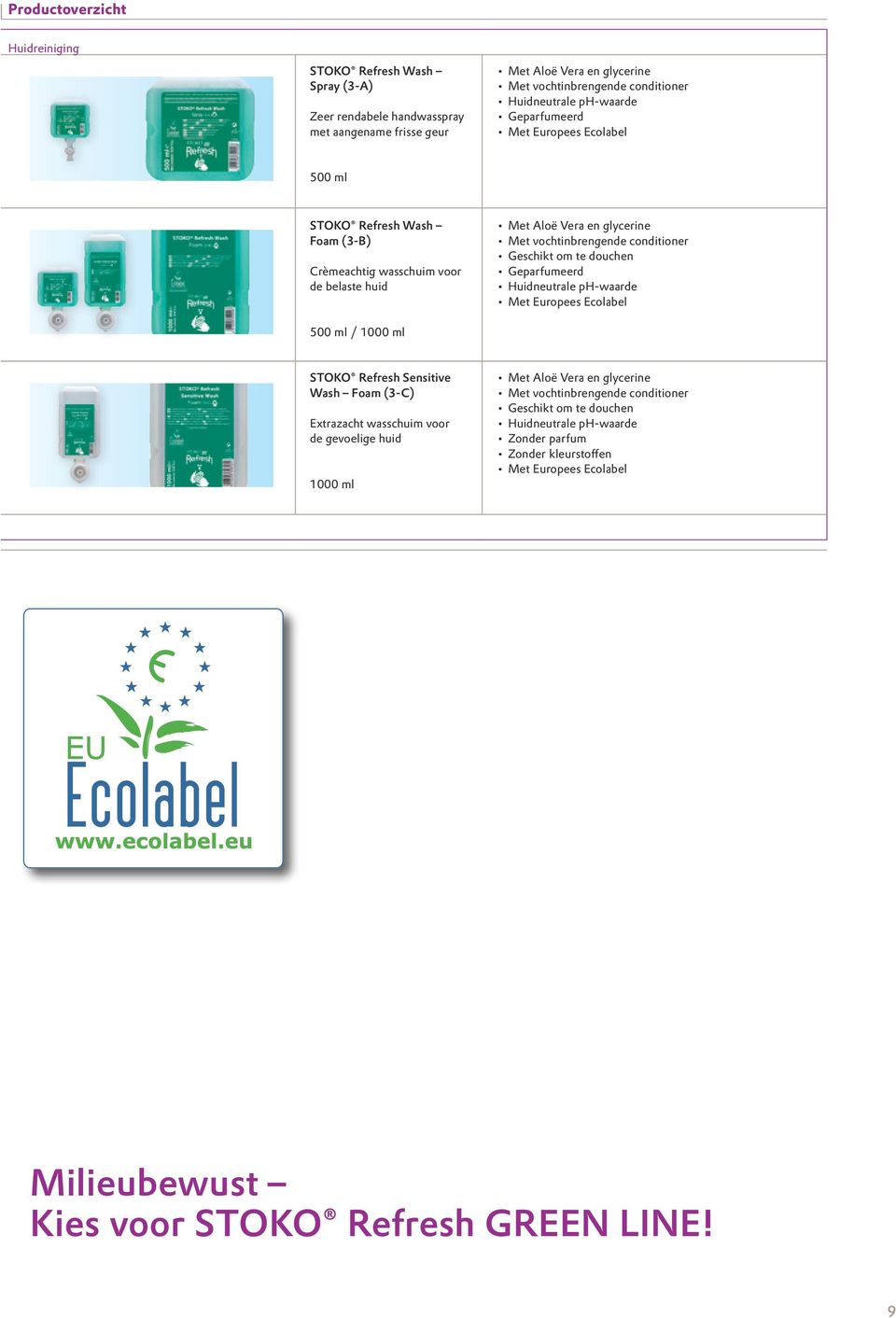 om te douchen Geparfumeerd Huidneutrale ph-waarde Met Europees Ecolabel 500 ml / 1000 ml Sensitive Wash Foam (3-C) Extrazacht wasschuim voor de gevoelige huid 1000 ml Met Aloë