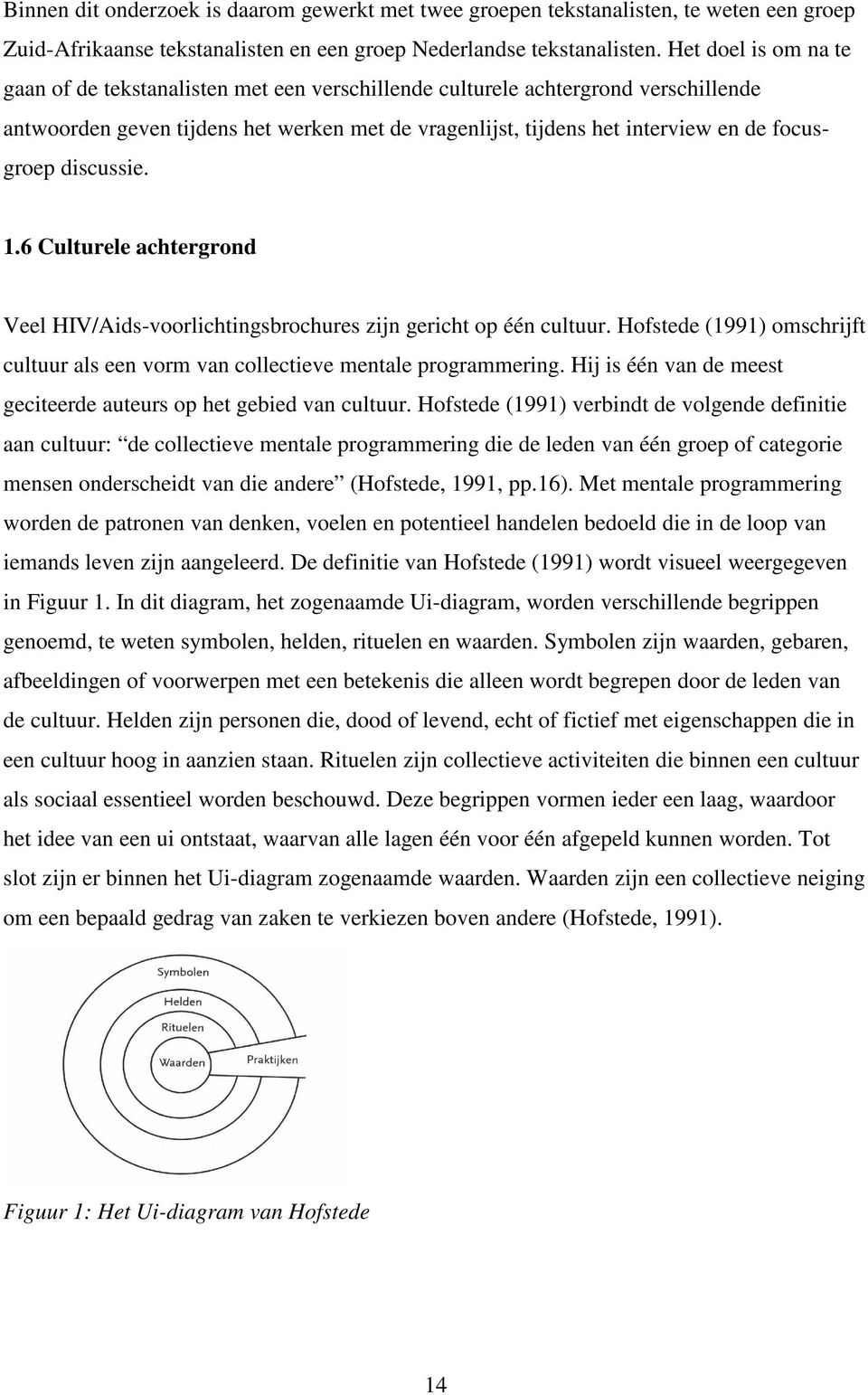 discussie. 1.6 Culturele achtergrond Veel HIV/Aids-voorlichtingsbrochures zijn gericht op één cultuur. Hofstede (1991) omschrijft cultuur als een vorm van collectieve mentale programmering.