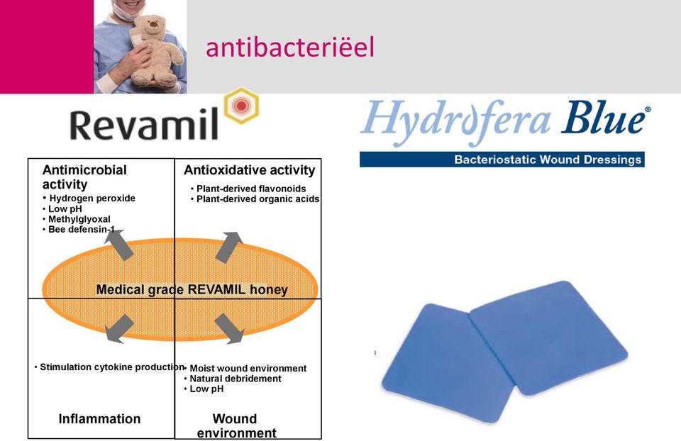 organic acids Medical grade REVAMIL honey Stimulation cytokine production