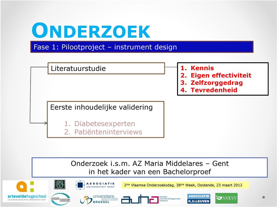 Tevredenheid Eerste inhoudelijke validering 1. Diabetesexperten 2.