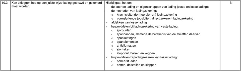 ladingzekering vrmsluitende (psluiten, direct zekeren) ladingzekering - afdekken van lsse lading.