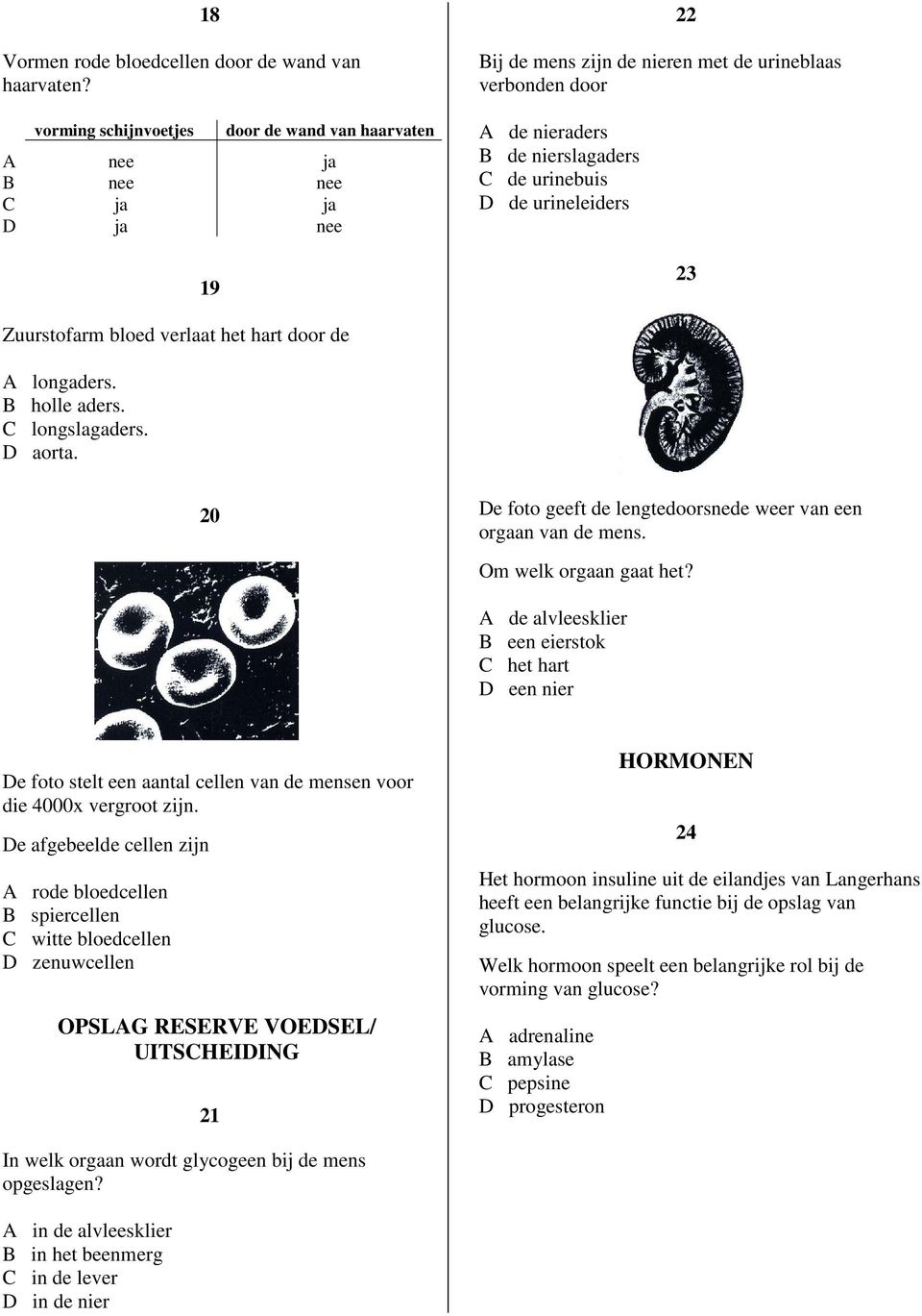 verlaat het hart door de longaders. holle aders. longslagaders. aorta. 20 e foto geeft de lengtedoorsnede weer van een orgaan van de mens. Om welk orgaan gaat het?