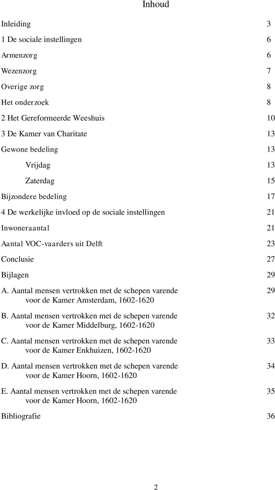 Aantal mensen vertrokken met de schepen varende 29 voor de Kamer Amsterdam, 1602-1620 B. Aantal mensen vertrokken met de schepen varende 32 voor de Kamer Middelburg, 1602-1620 C.