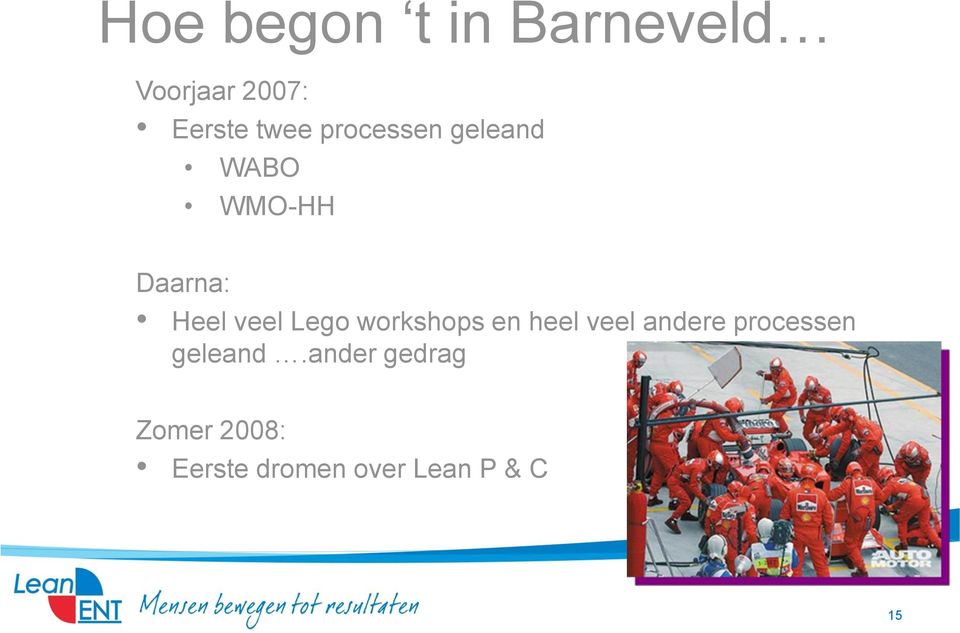 workshops en heel veel andere processen geleand.