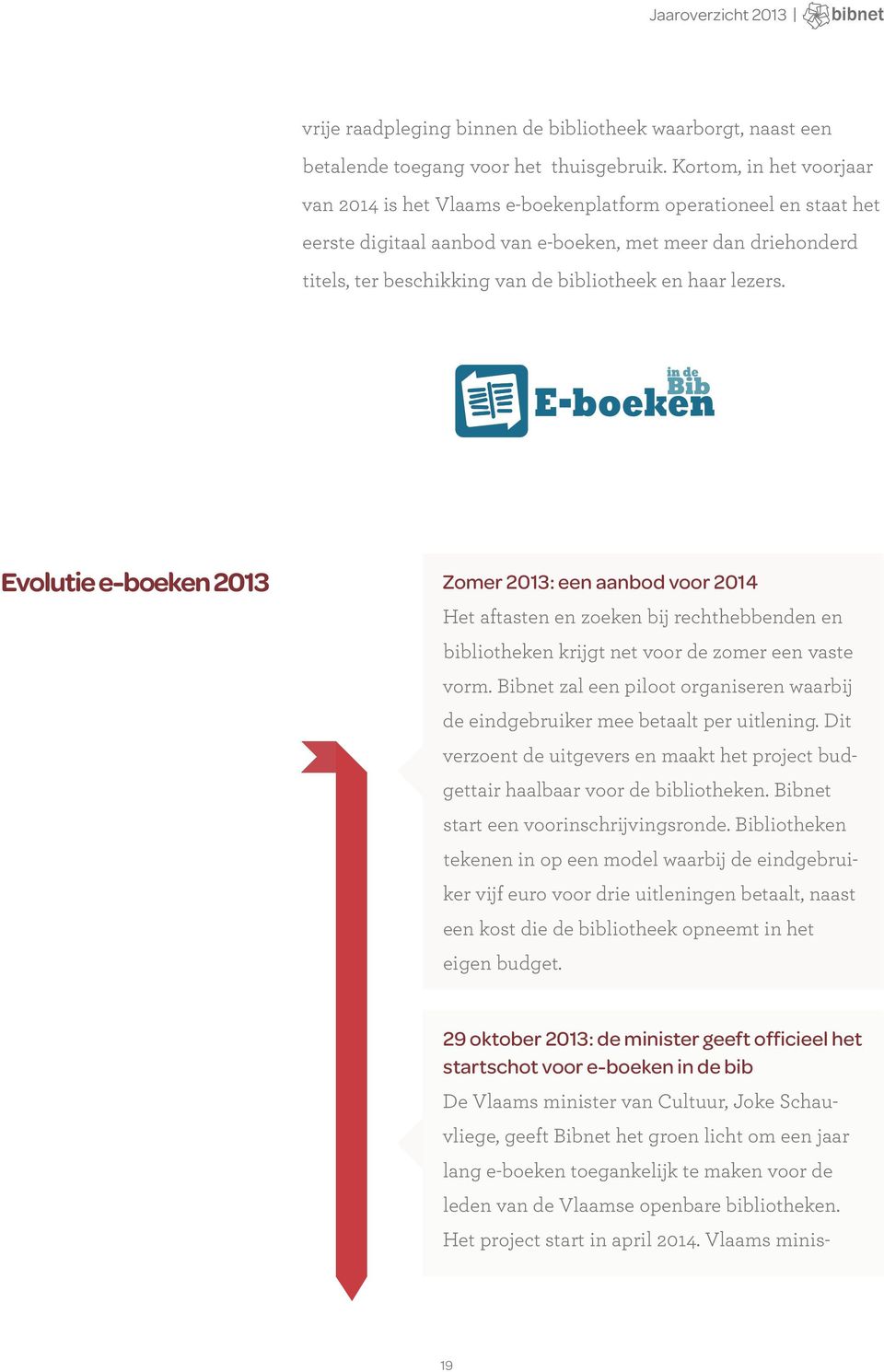 haar lezers. Evolutie e-boeken 2013 Zomer 2013: een aanbod voor 2014 Het aftasten en zoeken bij rechthebbenden en bibliotheken krijgt net voor de zomer een vaste vorm.