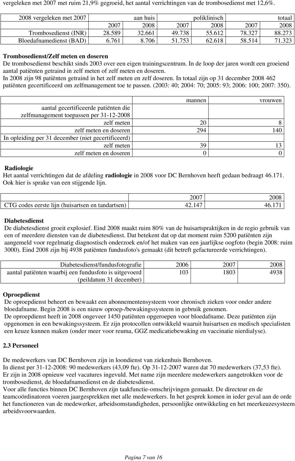 514 71.323 Trombosedienst/Zelf meten en doseren De trombosedienst beschikt sinds 2003 over een eigen trainingscentrum.