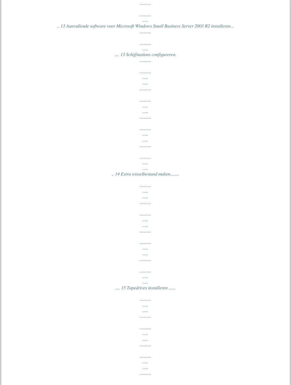 installeren...... 13 Schijfstations configureren.