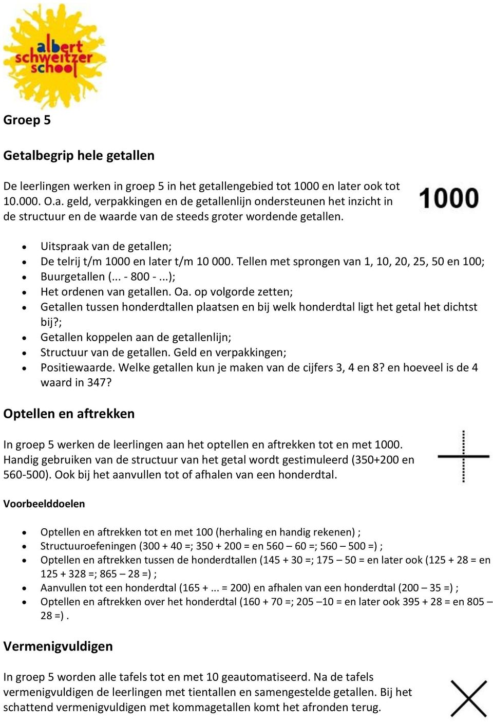 op volgorde zetten; Getallen tussen honderdtallen plaatsen en bij welk honderdtal ligt het getal het dichtst bij?; Getallen koppelen aan de getallenlijn; Structuur van de getallen.