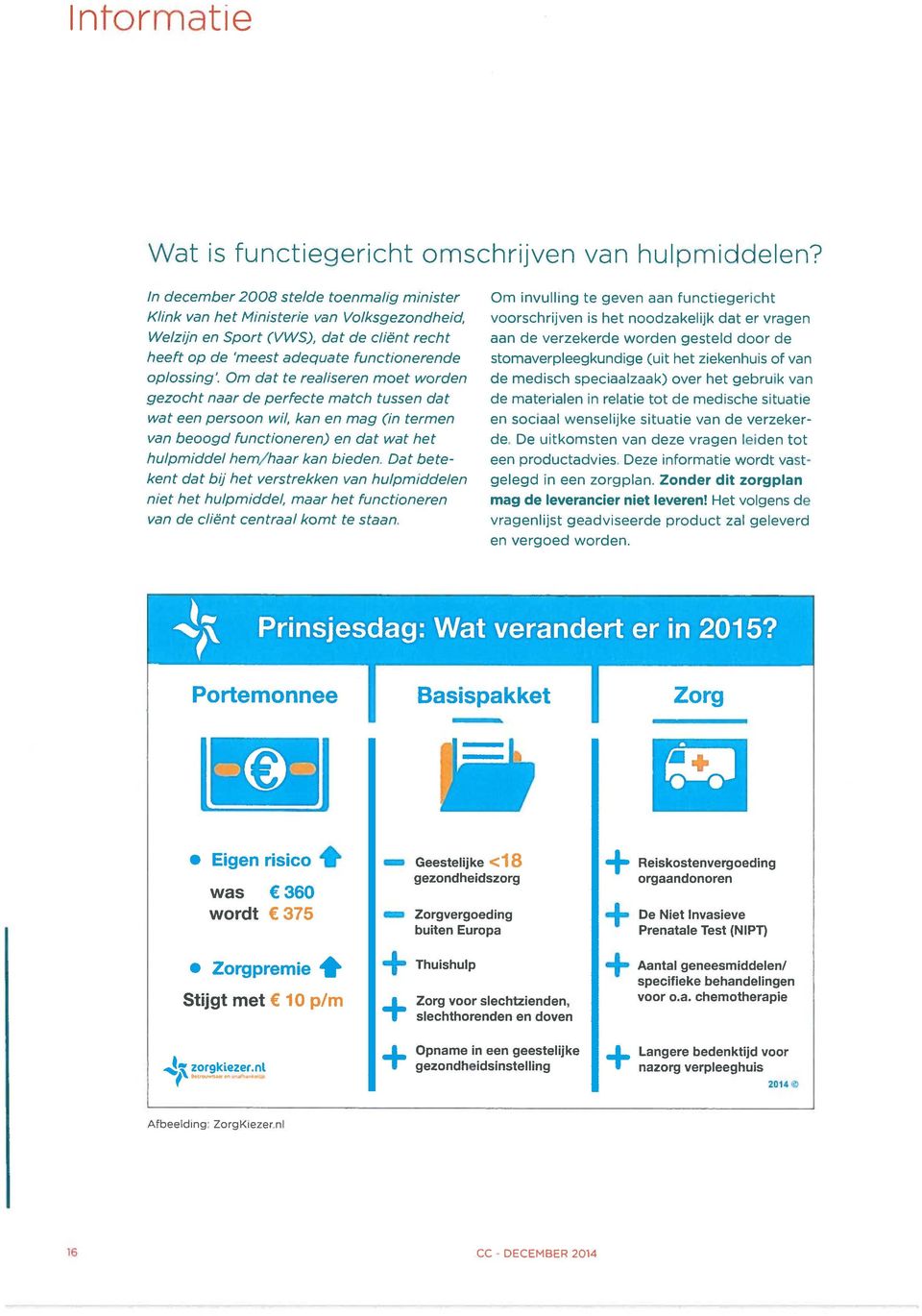 Om dat te realiseren moet worden gezocht naar de perfecte match tussen dat wat een persoon wil, kan en mag (in termen van beoogd functioneren) en dat wat het hulpmiddel hem/haar kan bieden.