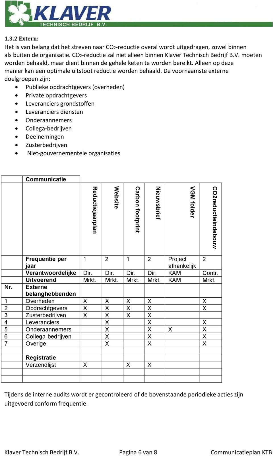 moeten worden behaald, maar dient binnen de gehele keten te worden bereikt. Alleen op deze manier kan een optimale uitstoot reductie worden behaald.