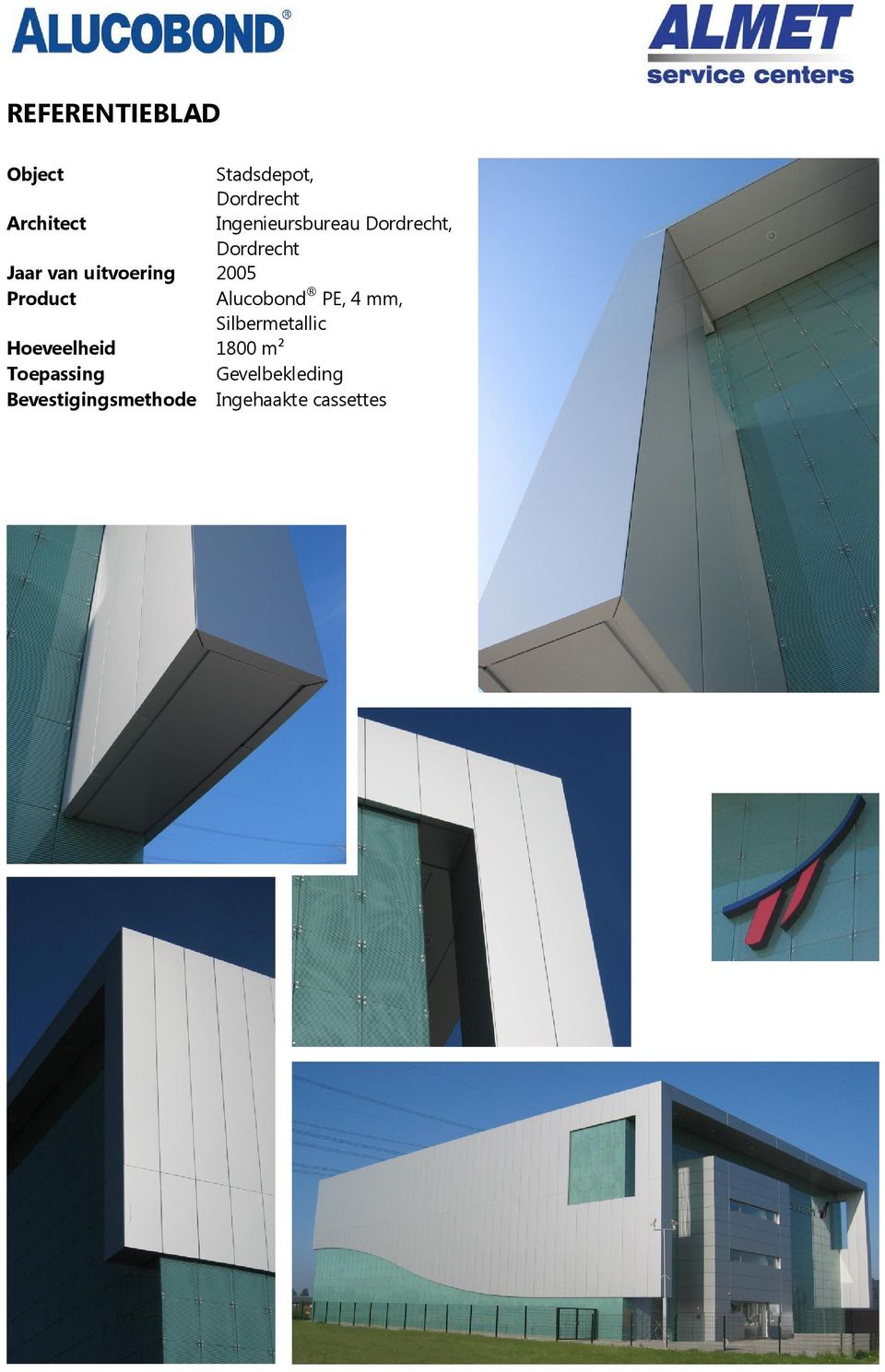 2005 Alucobond PE, 4 mm, Silbermetallic