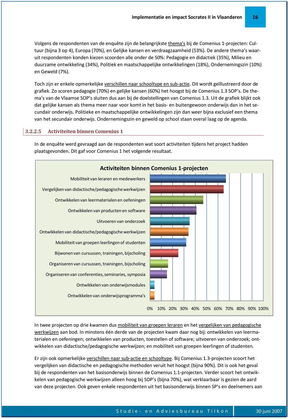 De andere thema s waaruit respondenten konden kiezen scoorden alle onder de 50%: Pedagogie en didactiek (35%), Milieu en duurzame ontwikkeling (34%), Politiek en maatschappelijke ontwikkelingen