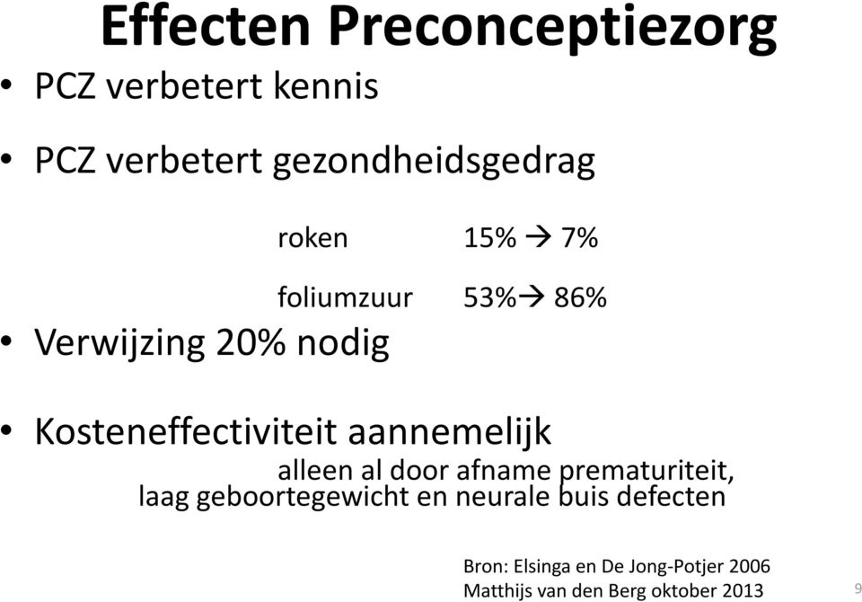 aannemelijk alleen al door afname prematuriteit, laag geboortegewicht en