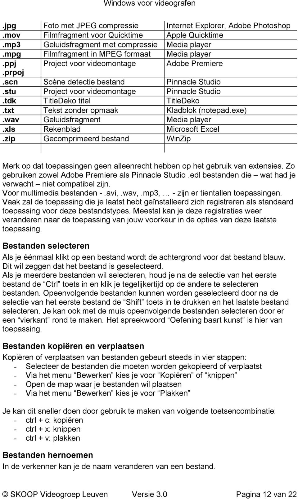 tdk TitleDeko titel TitleDeko.txt Tekst zonder opmaak Kladblok (notepad.exe).wav Geluidsfragment Media player.xls Rekenblad Microsoft Excel.