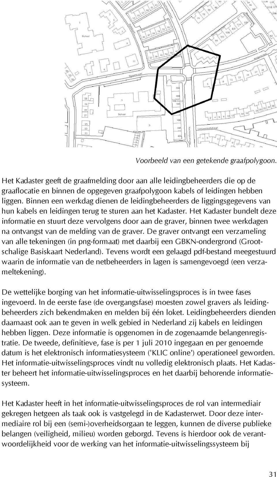 Binnen een werkdag dienen de leidingbeheerders de liggingsgegevens van hun kabels en leidingen terug te sturen aan het Kadaster.