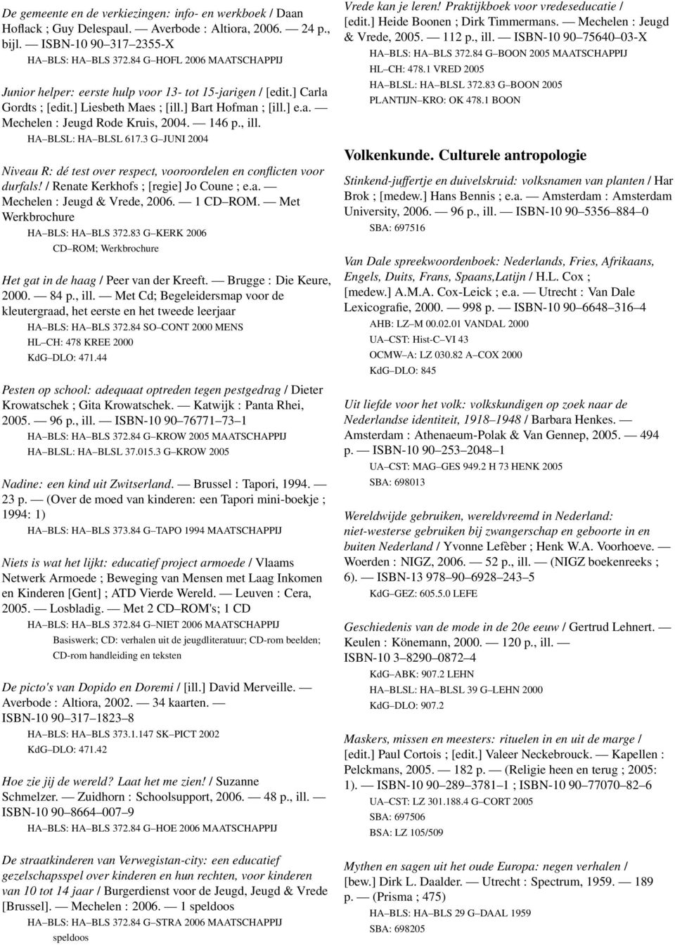 146 p., ill. HA BLSL: HA BLSL 617.3 G JUNI 2004 Niveau R: dé test over respect, vooroordelen en conflicten voor durfals! / Renate Kerkhofs ; [regie] Jo Coune ; e.a. Mechelen : Jeugd & Vrede, 2006.