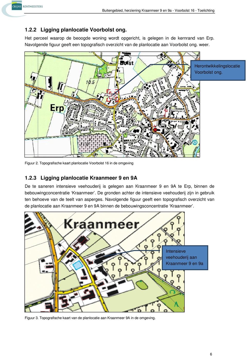 Topografische kaart planlocatie Voorbolst 16 in de omgeving 1.2.