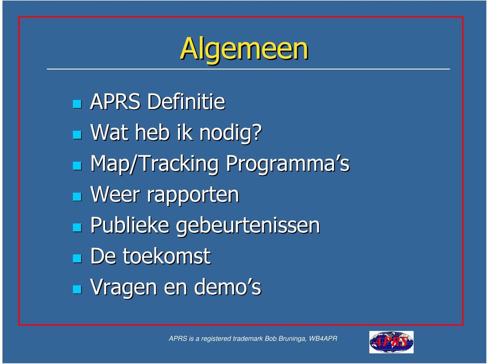 Map/Tracking Programma s Weer