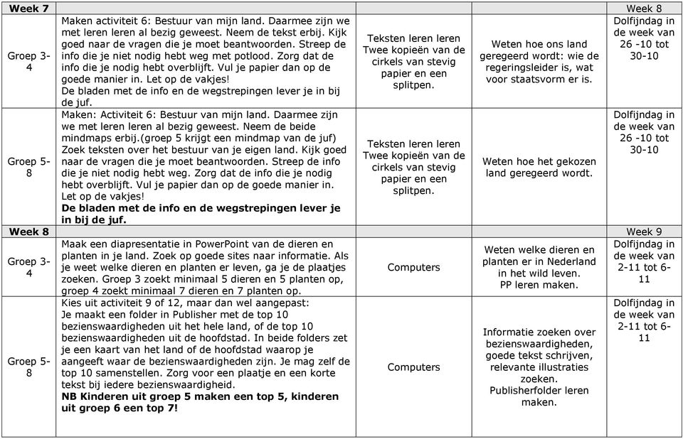 Vul je papier dan op de regeringsleider is, wat papier en een goede manier in. Let op de vakjes! voor staatsvorm er is. splitpen. De bladen met de info en de wegstrepingen lever je in bij de juf.